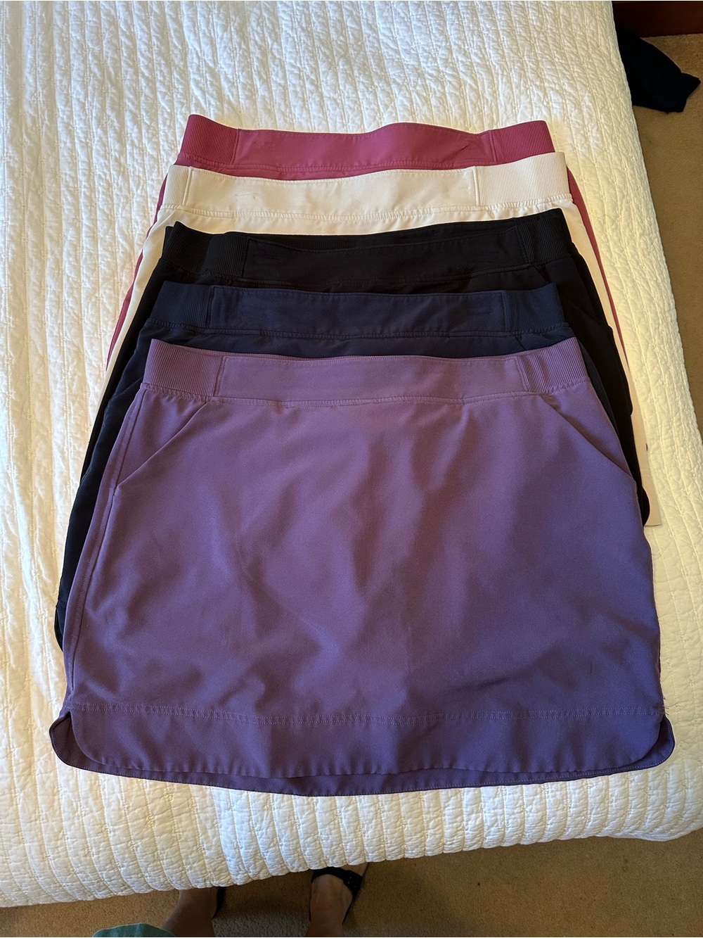 32 Degrees Athletic Skort Bundle with Purple, Black, Khaki & Berry